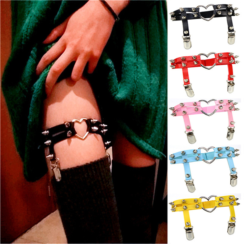 1Pcs Kobiety Punk Goth Heart P – Garter Belt Set recenzja i cena