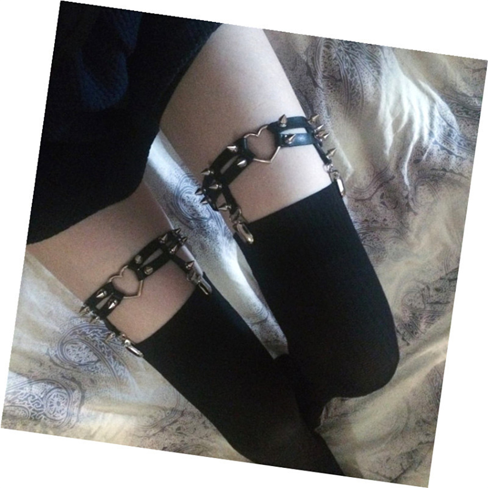 1Pcs Kobiety Punk Goth Heart P – Garter Belt Set recenzja i cena
